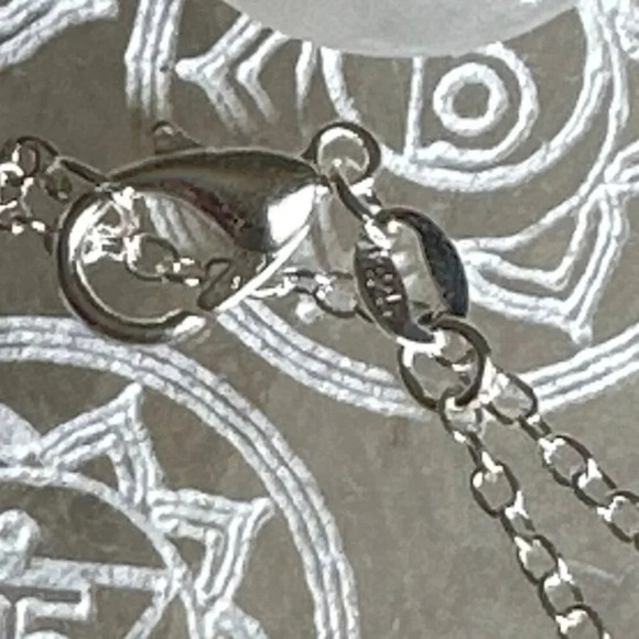 Chunky Labradorite donut silver 925 pendant necklace - Picture 7 of 8